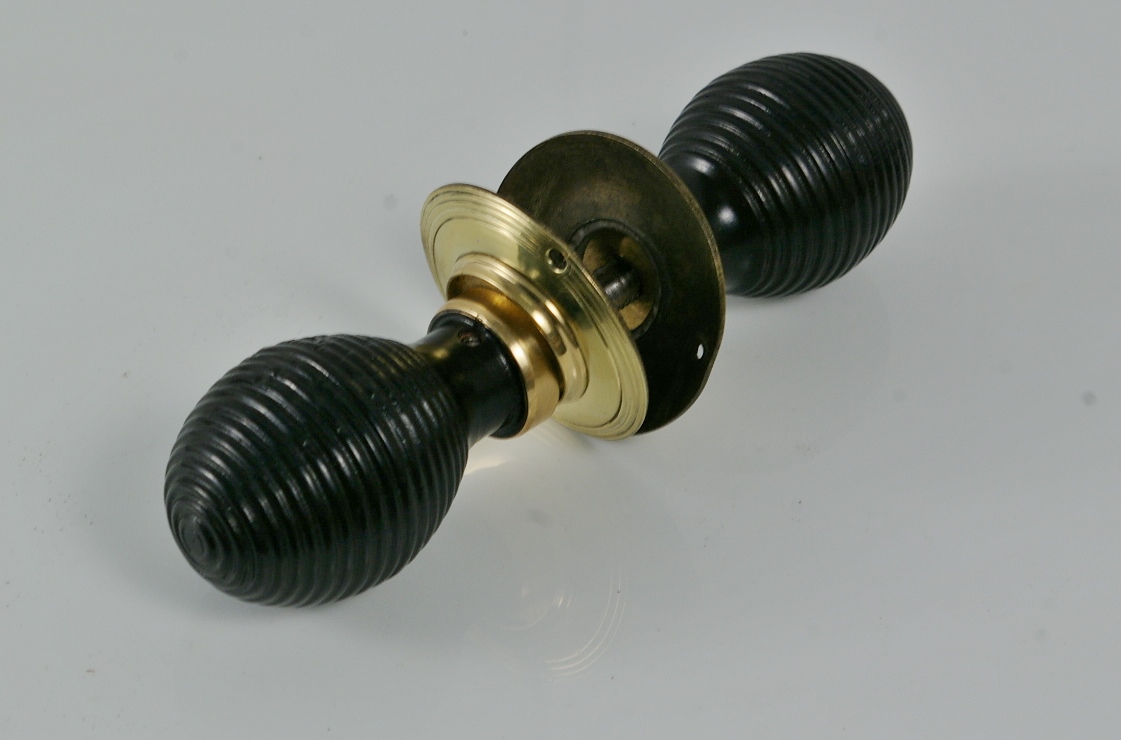 Ebonised Wooden Beehive Door Knobs Mongers Architectural Salvage