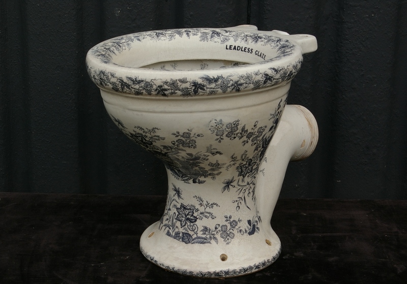 Victorian Floral Toilet Pan Mongers Architectural Salvage