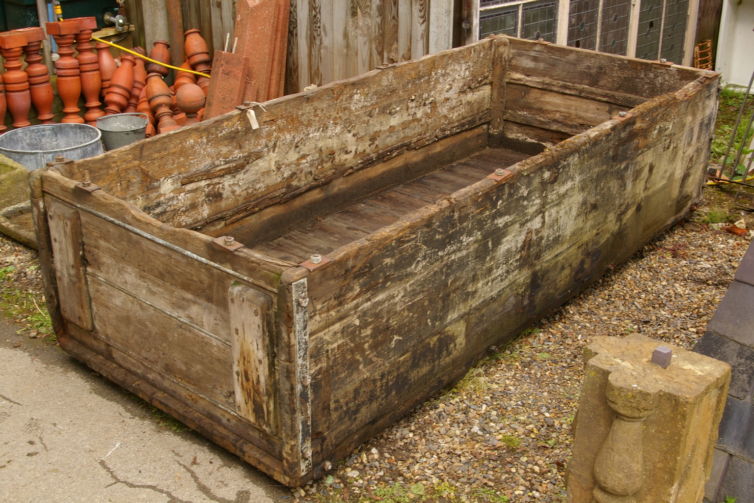 Wooden Trough Planter Mongers Architectural Salvage
