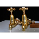 Pair Brass Bib Taps