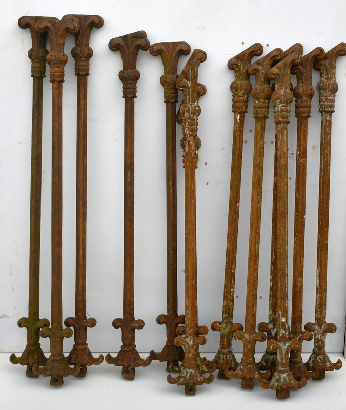 Set of 13 Cast Iron Stair Spindles