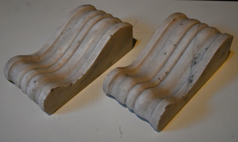 Pair Marble Corbels