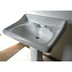 George Jennings Roll Edged Basin on Pedestal
