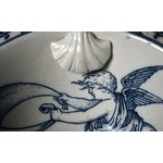 Blue and White Corner Basin