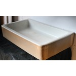 Cane and White Shallow Sink