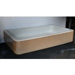 Cane and White Shallow Sink