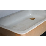Cane and White Shallow Sink