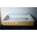 Shallow Cane and White Fluted Sink