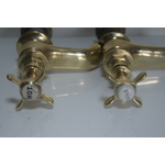 Pair Victorian Brass Bath Taps