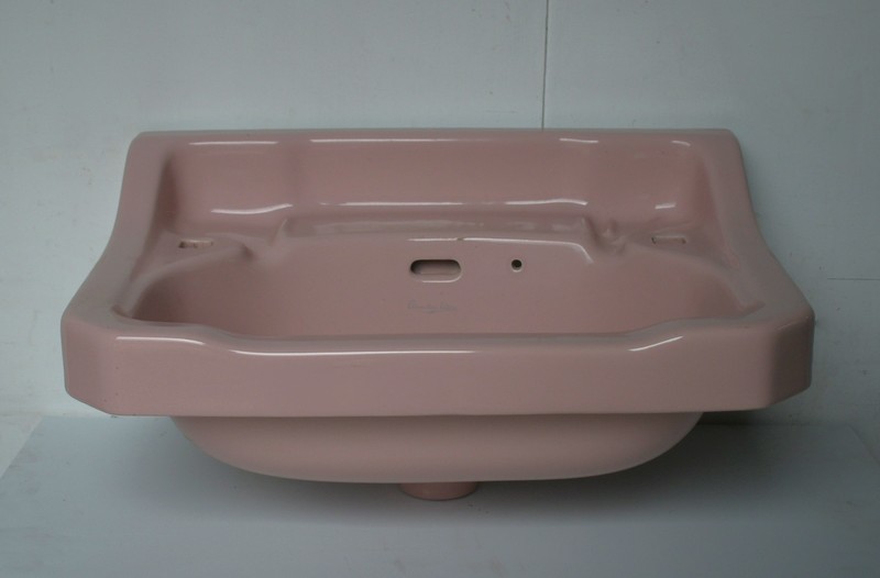 Pink Cut Corner Basin